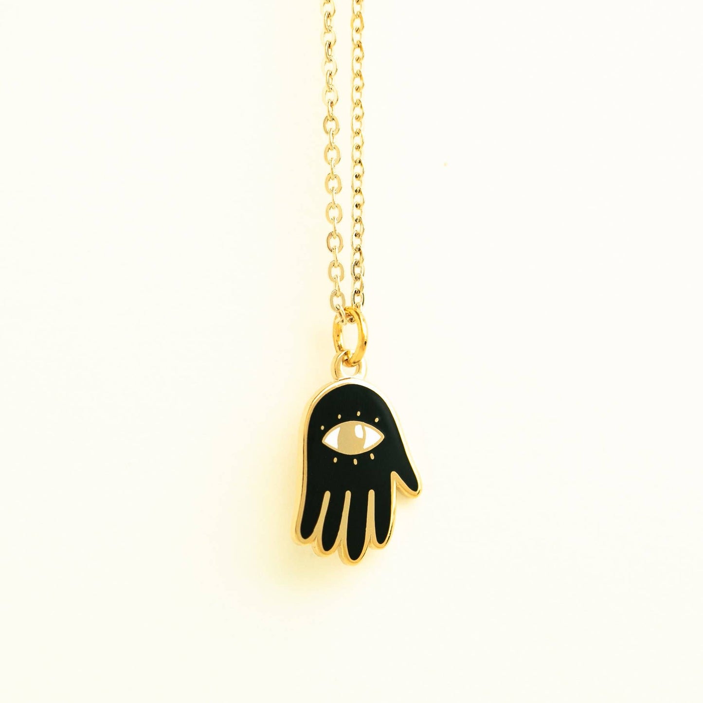 Midnight Hamsa Hand Necklace