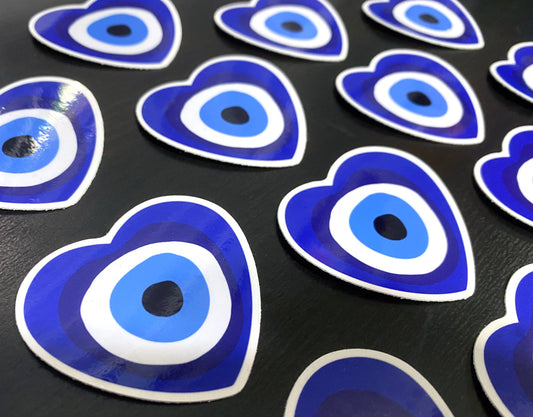 Evil Eye Heart Vinyl Sticker