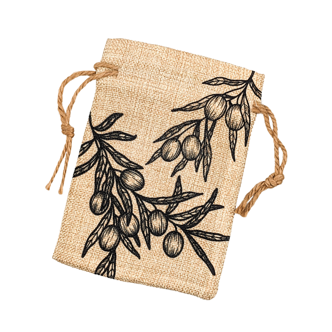 Olive Branch Drawstring Pouch