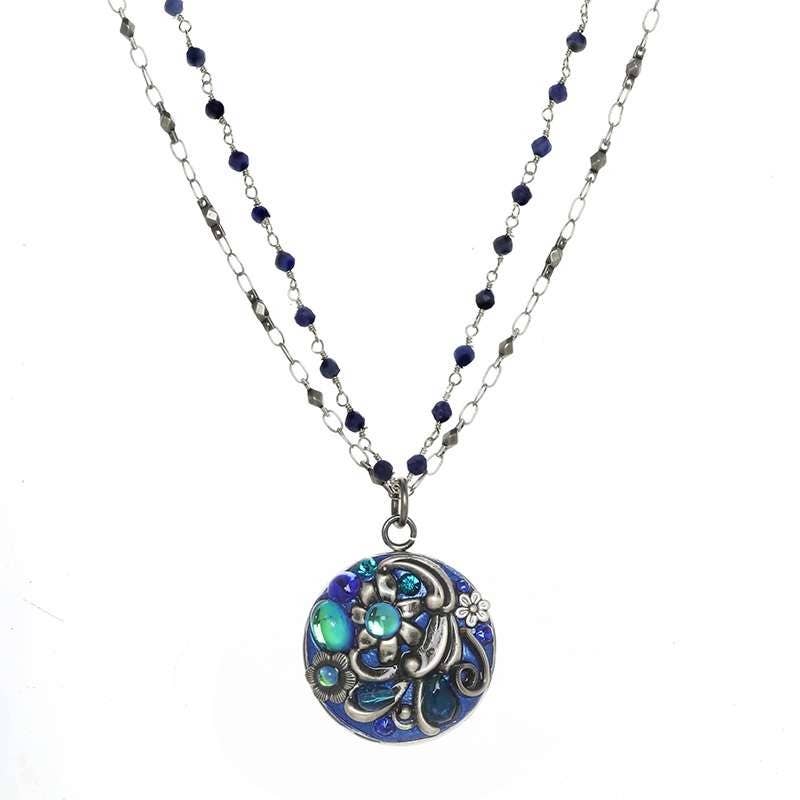 Cerulean Circle Necklace