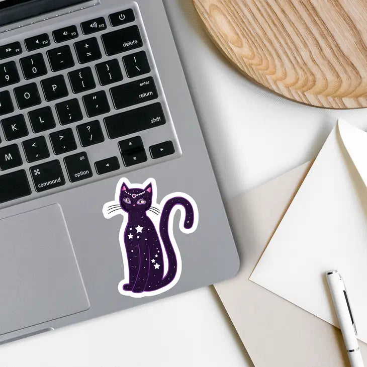 Celestial Star Cat Vinyl Sticker - Arcana