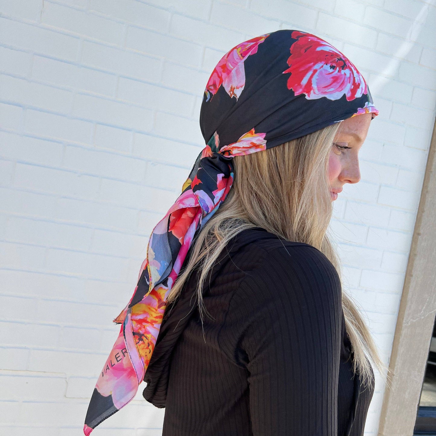 Layla Roses Cotton Triangle Scarf