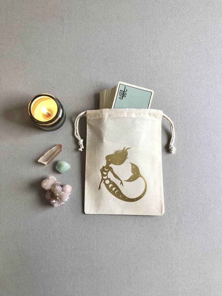 Cosmic Mermaid Drawstring Pouch