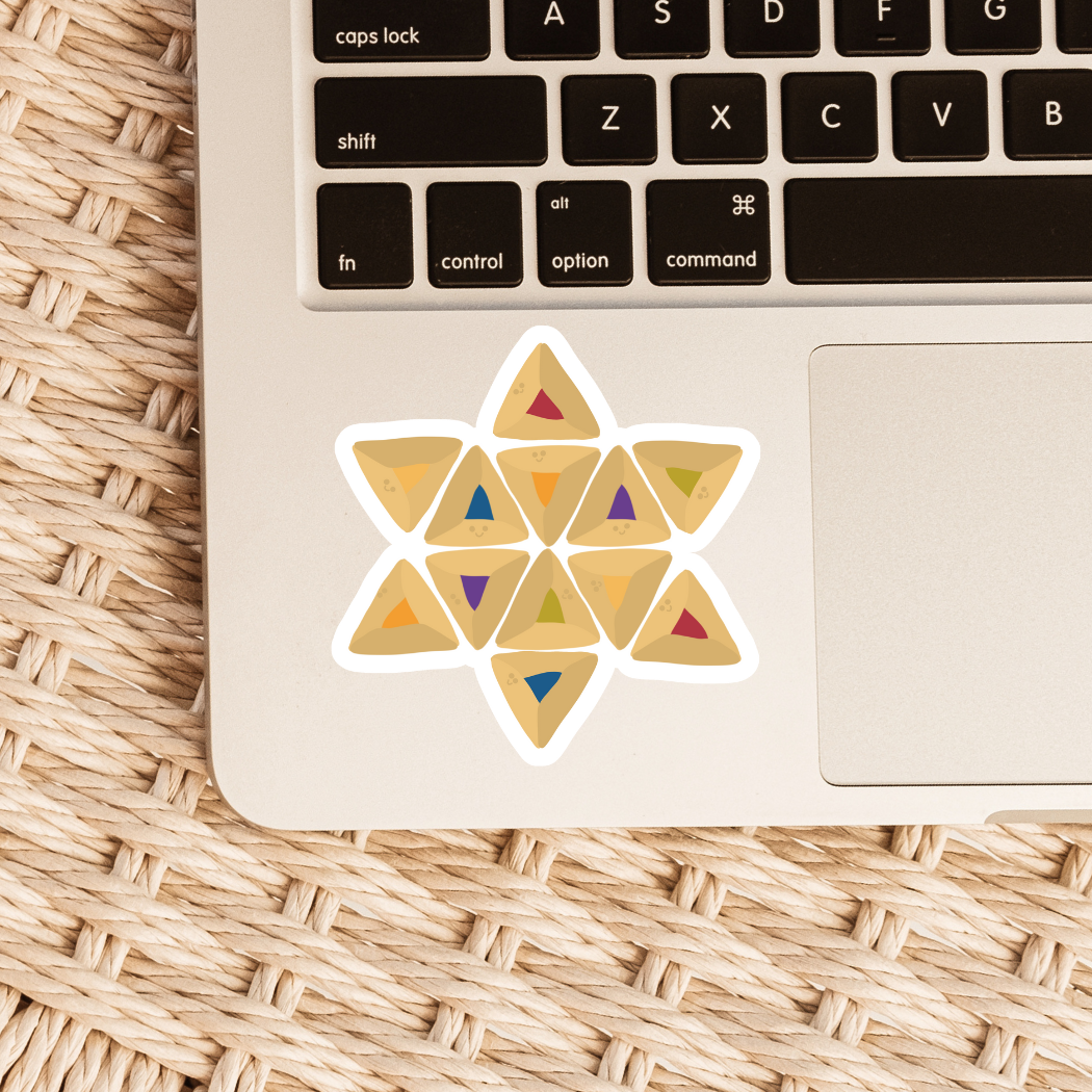 Hamentaschen Magen David Vinyl Sticker - Arcana