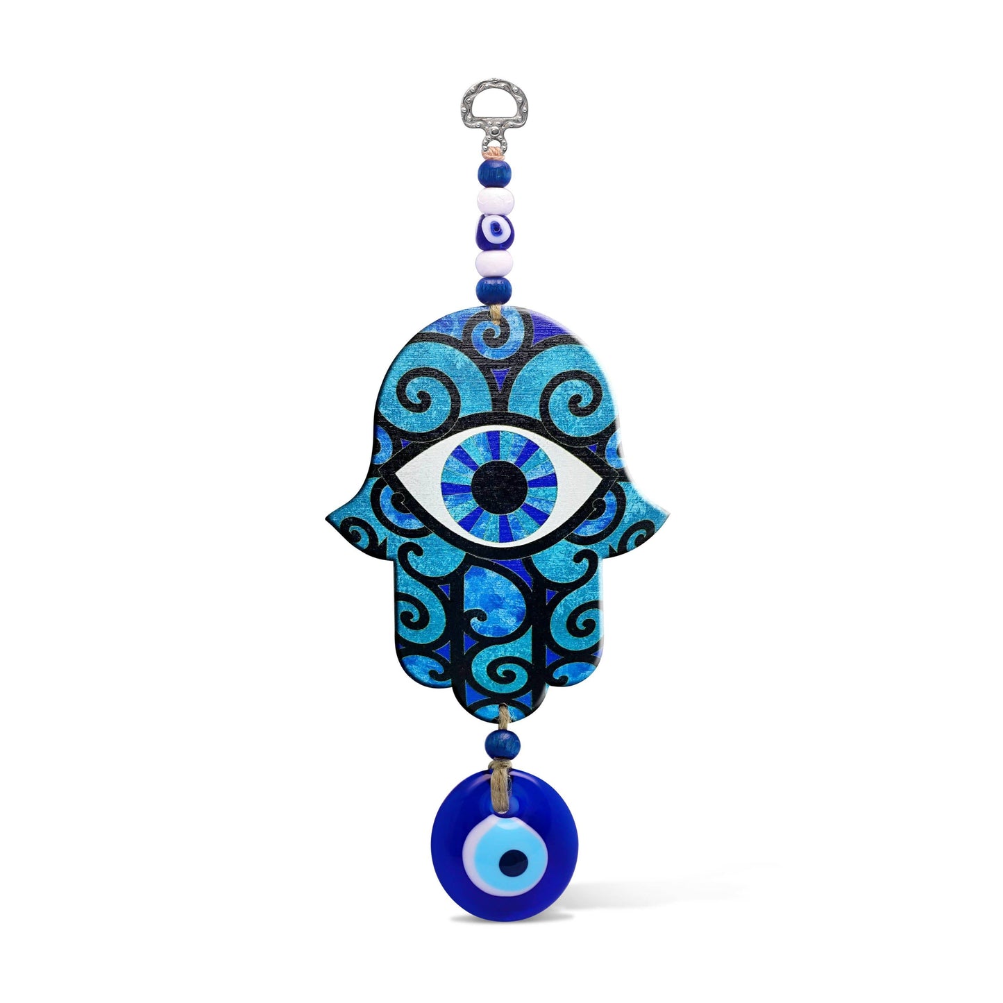 Blue Hamsa Ayin Harah Wall Hanging