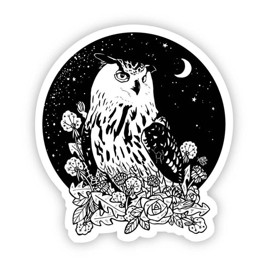 The Owl and the Night Sky Sticker - Arcana