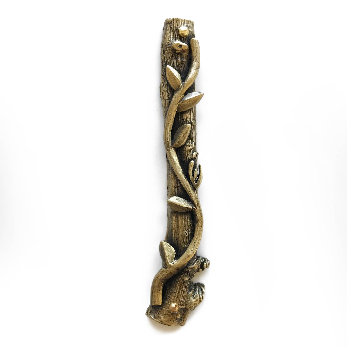 Brass Vine Mezuzah