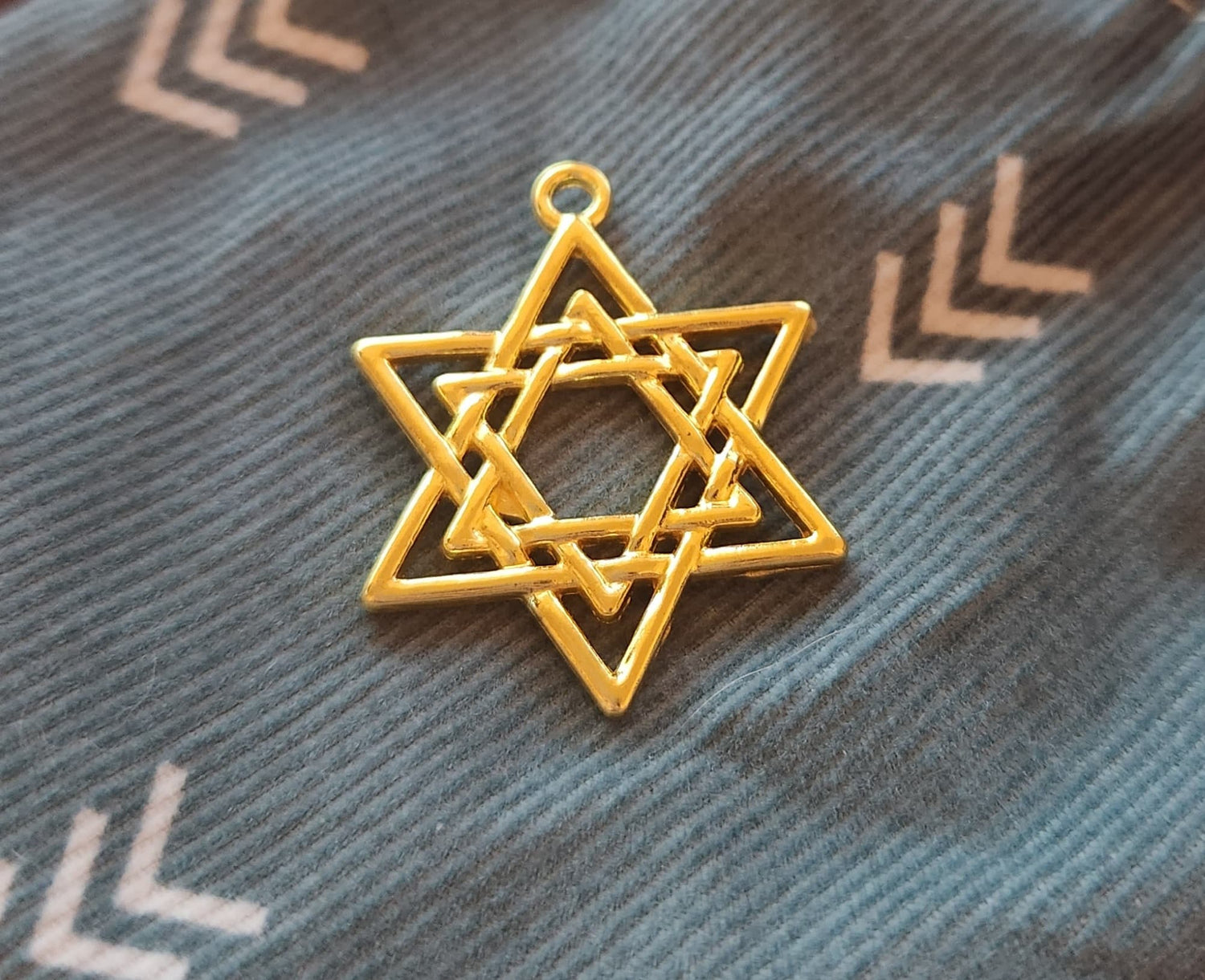 Gold Tone Magen David Charm - Arcana