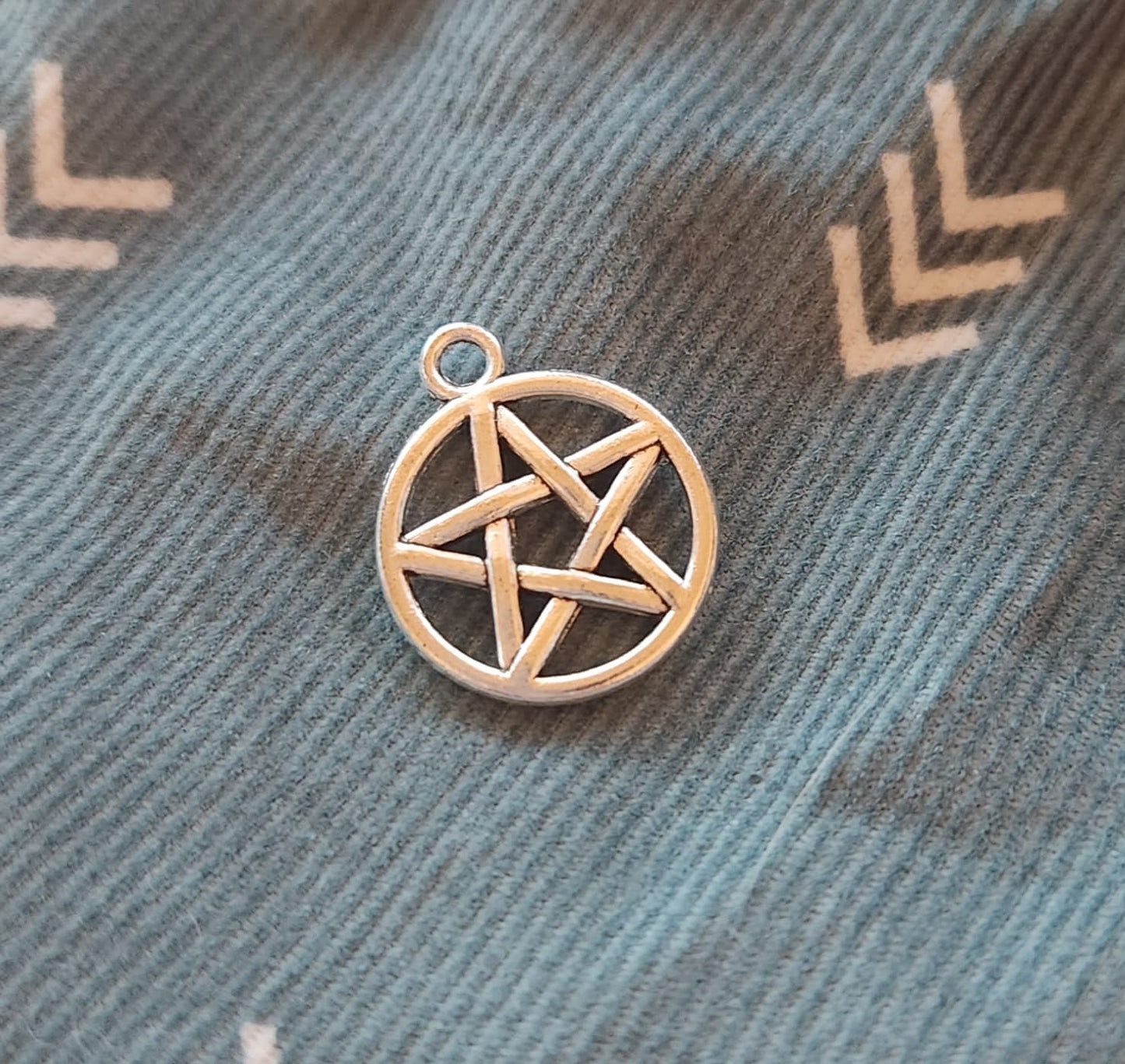 Silver Tone Pentagram Charm - Arcana