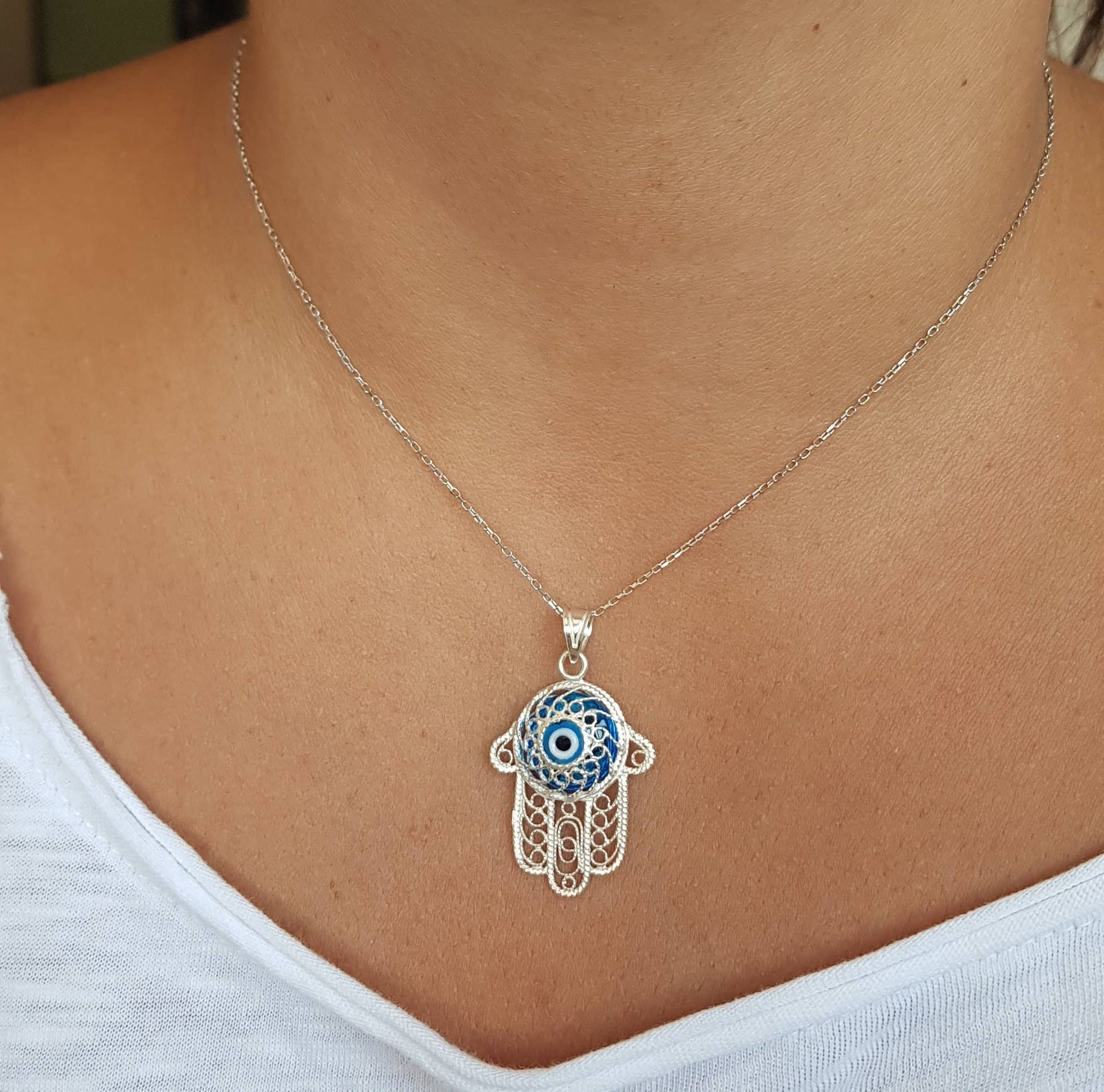 Filigree Hamsa Pendant - Arcana