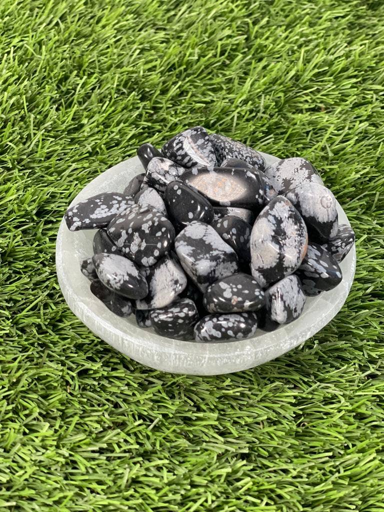 Snowflake Obsidian Tumbled Stones