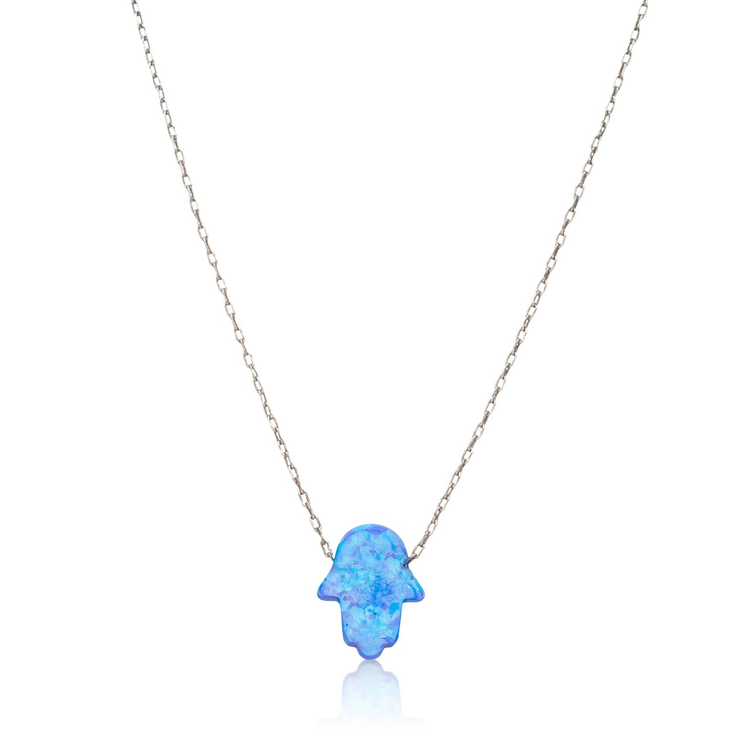 Opal Hamsa Necklace