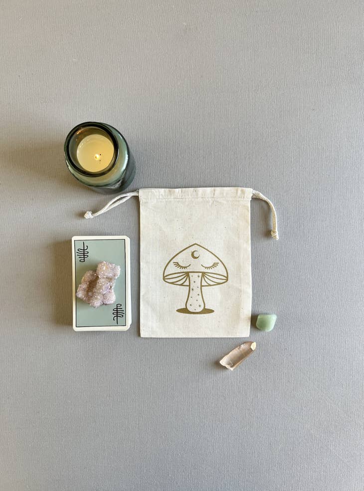 Magic Mushroom Drawstring Pouch