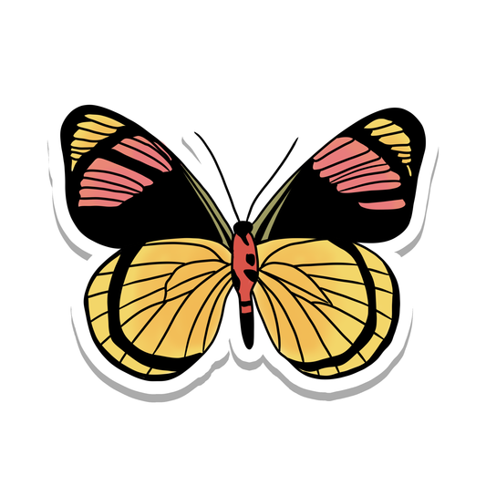 Cottagecore Clown Butterfly Vinyl Sticker