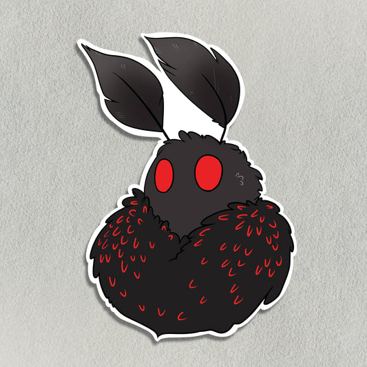 Adorable and Spooky Mothman Sticker - Arcana