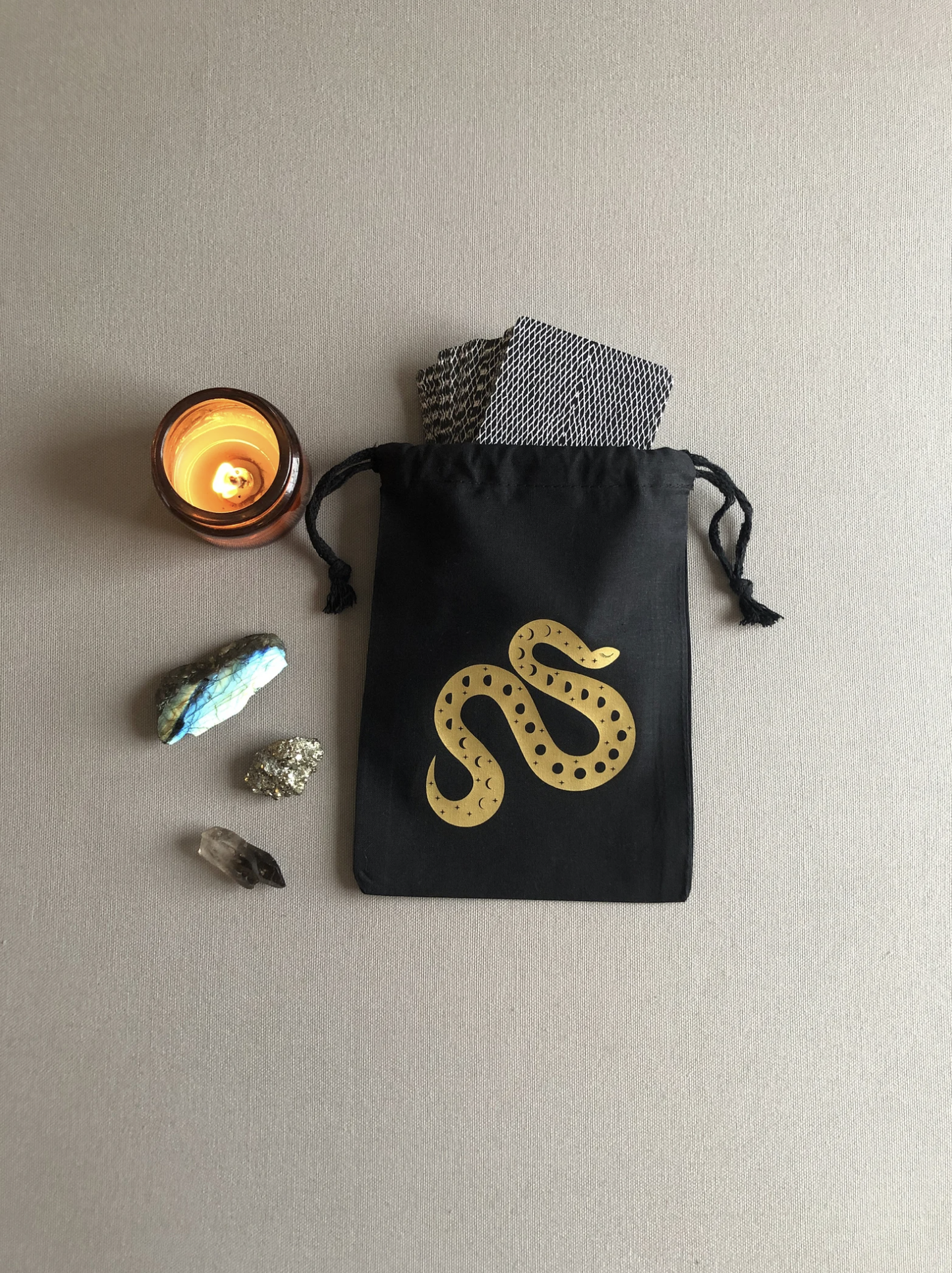 Cosmic Snake Drawstring Pouch