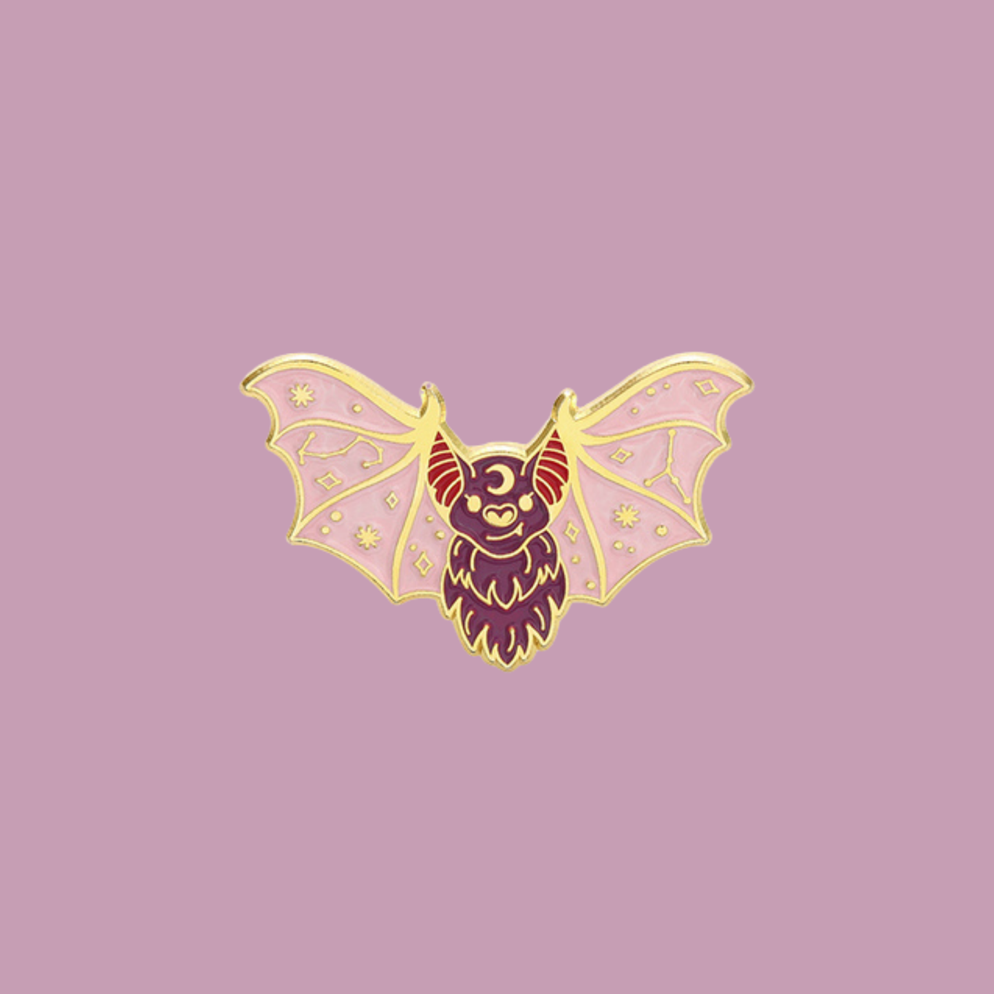 Pink Bat Enamel Pin