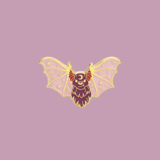 Pink Bat Enamel Pin