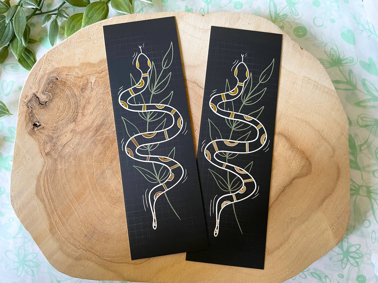 Snake Gold Foil Bookmark