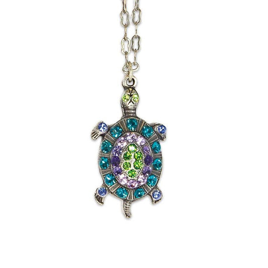 Turtle Who Carries The World On Its Back Crystal Pendant