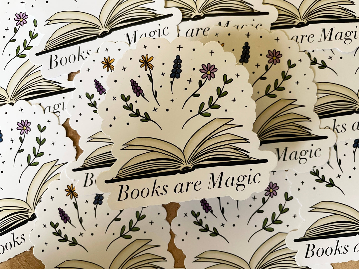 Books Are Magic Die Cut Sticker