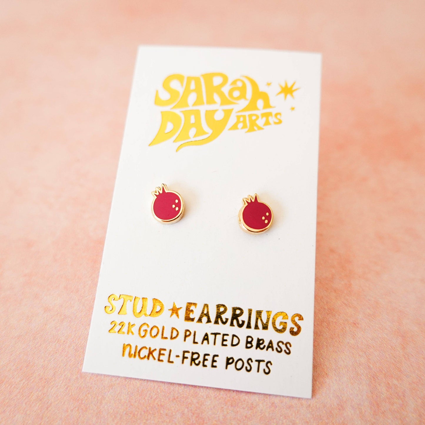 Pomegranate Stud Earrings