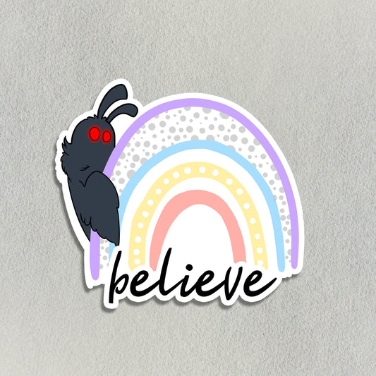 Mothman Rainbow Sticker