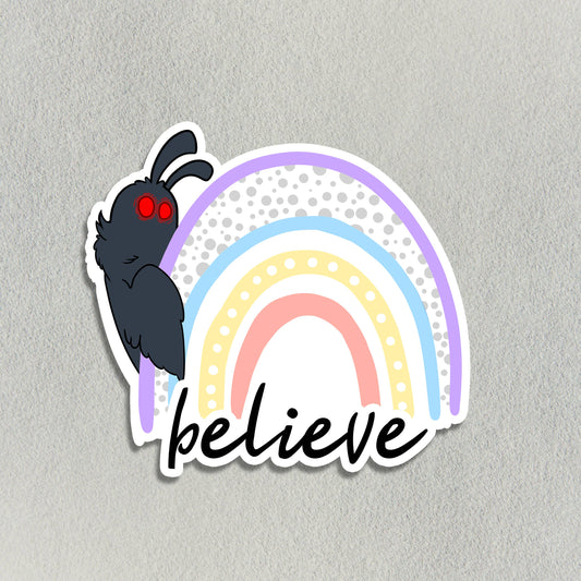 Mothman Rainbow Sticker