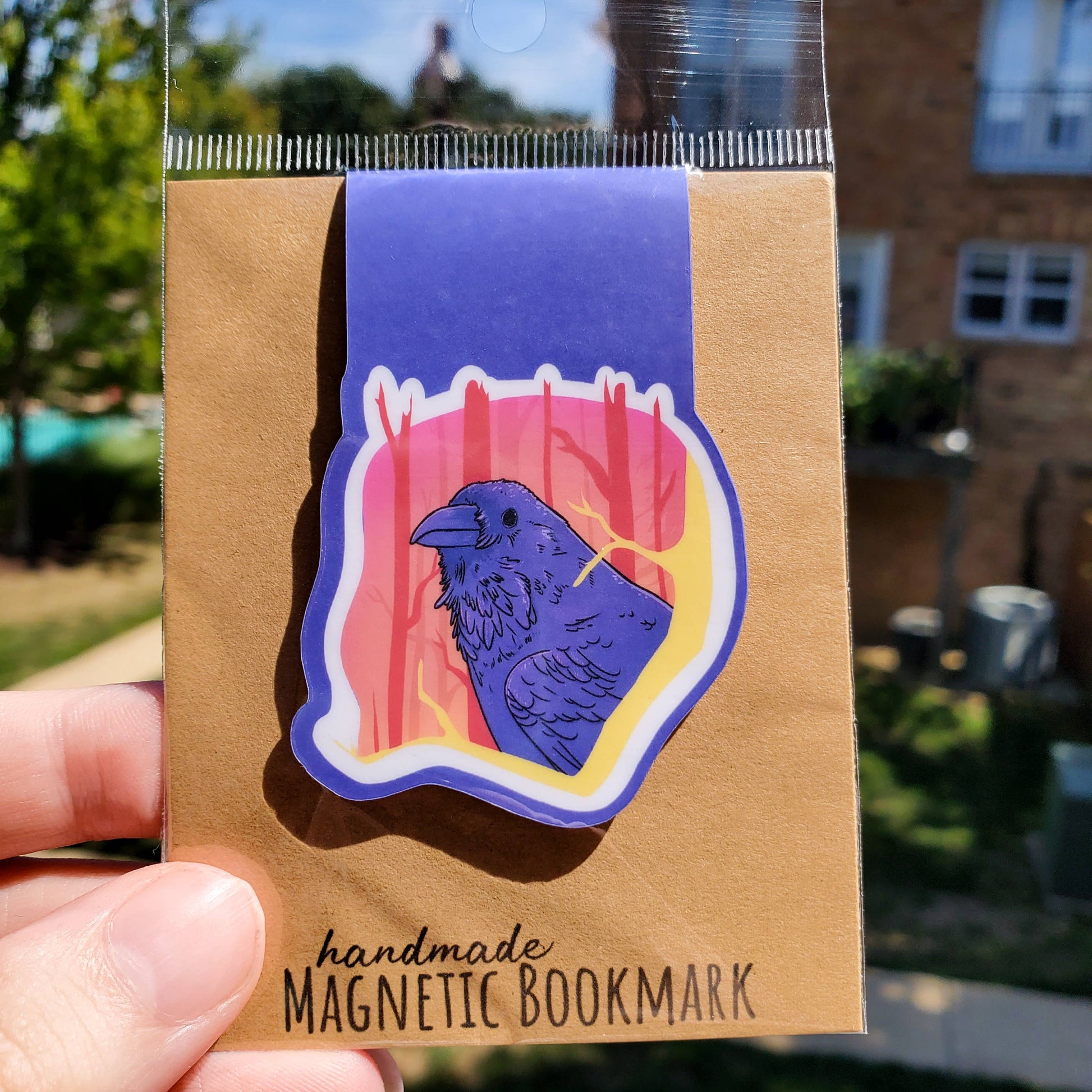 Retro Raven Magnetic Bookmark - Arcana