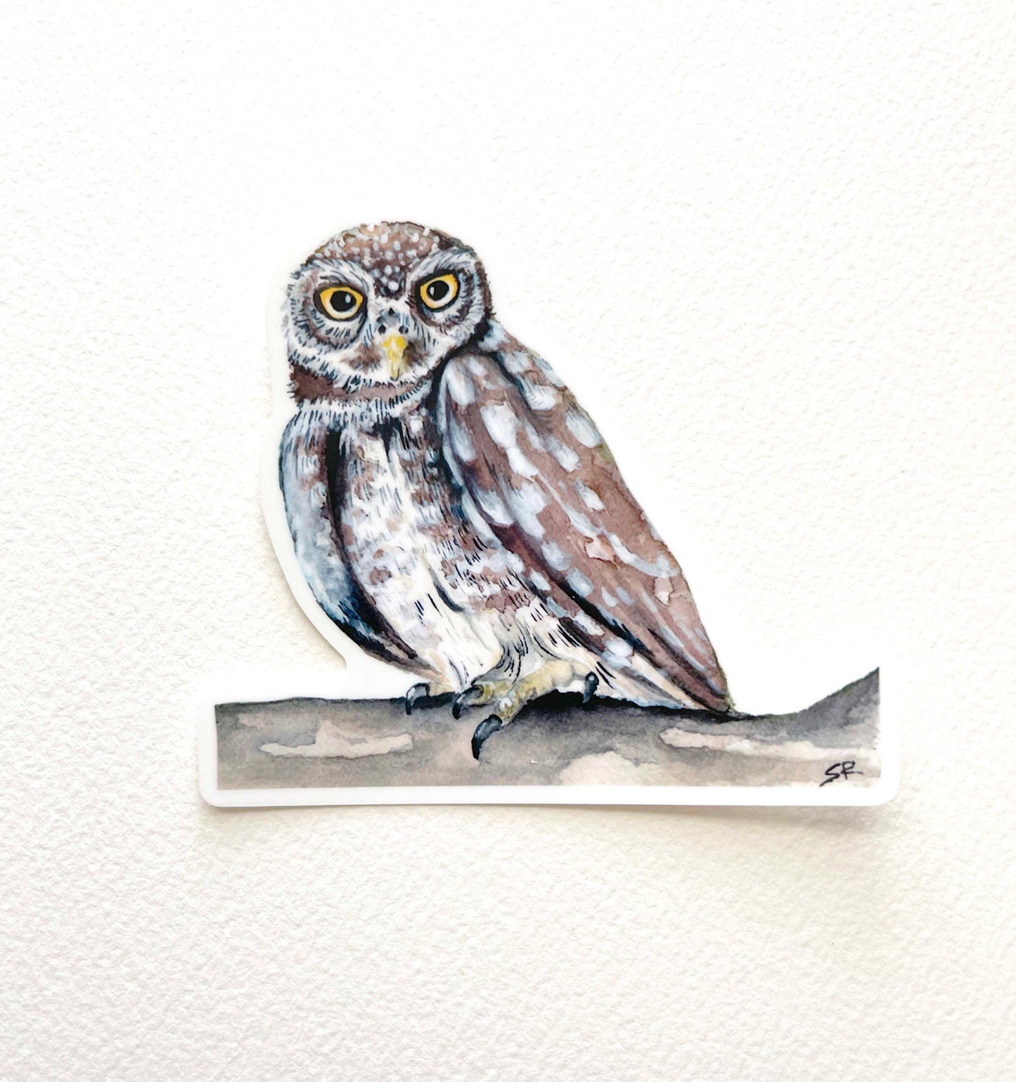 Watercolor Owl Vinyl Sticker