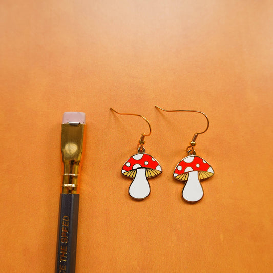 Mini Mushroom Earrings