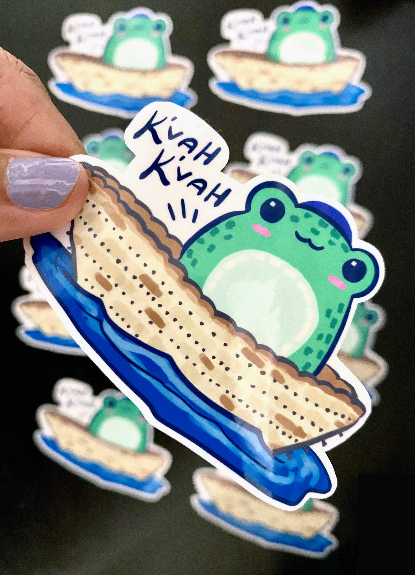 Tzif, the Passover Frog, Pesach Sticker
