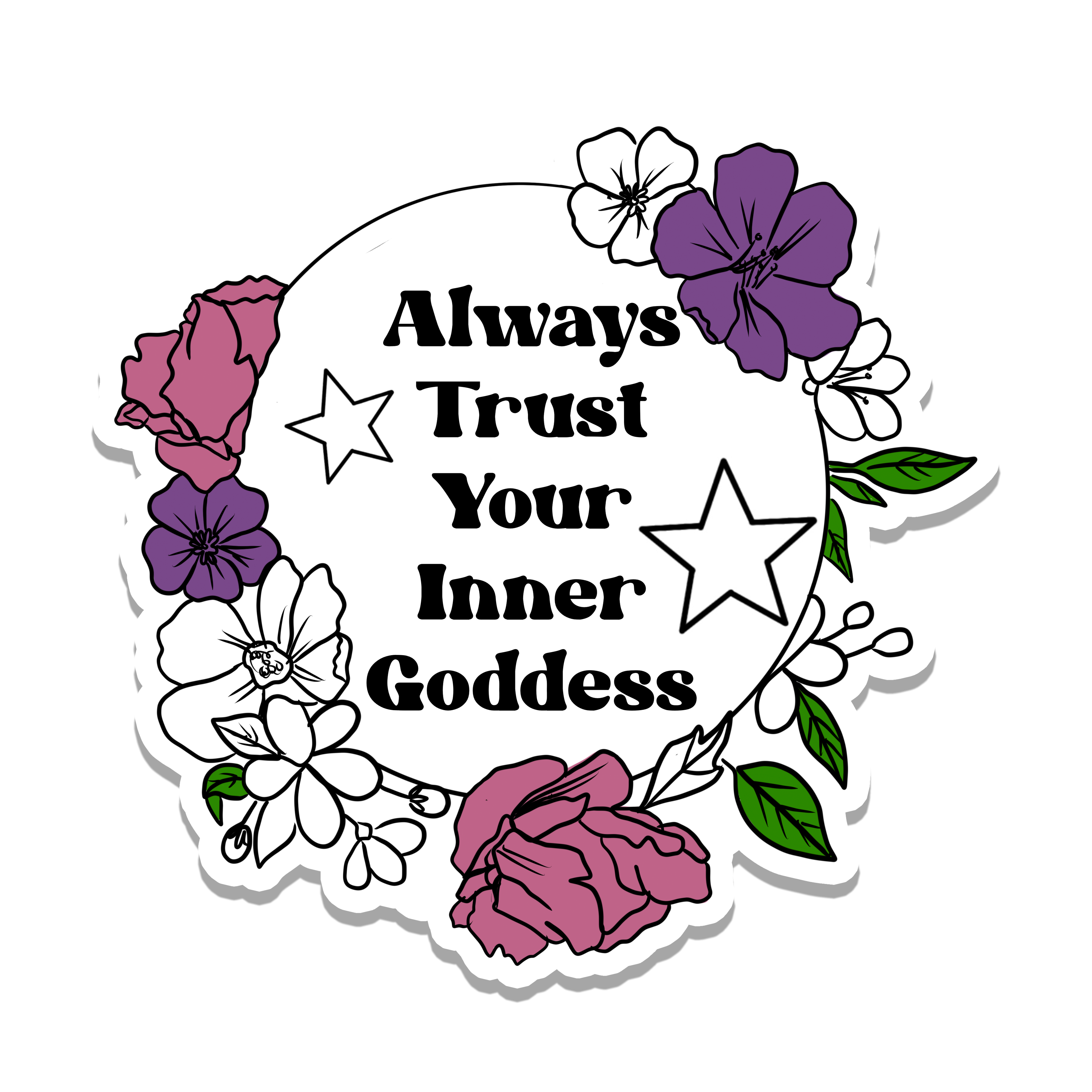 Trust Your Inner Guide Vector Always Trust Your Inner Goddess Vinyl Sticker β Arcana