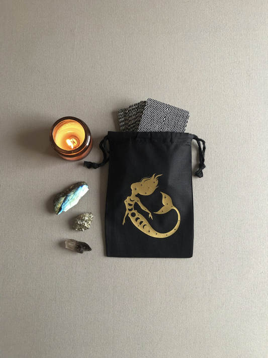 Cosmic Mermaid Drawstring Pouch