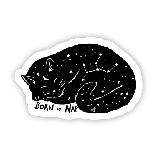 Born to Nap Zodiac Cat Sticker - Arcana