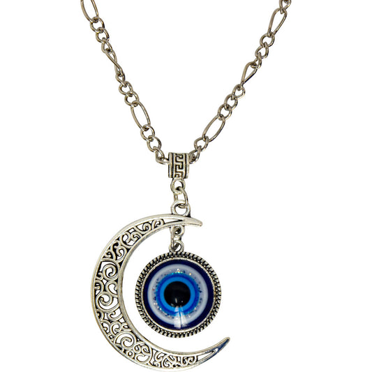 Ayin Harah Crescent Moon Necklace