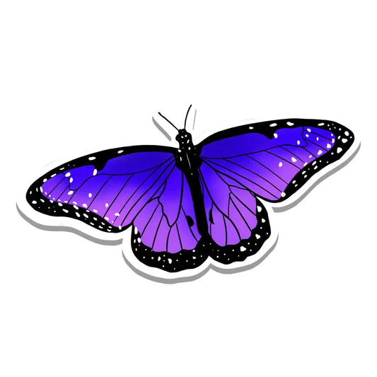 Blue and Purple Cottagecore Butterfly Vinyl Sticker