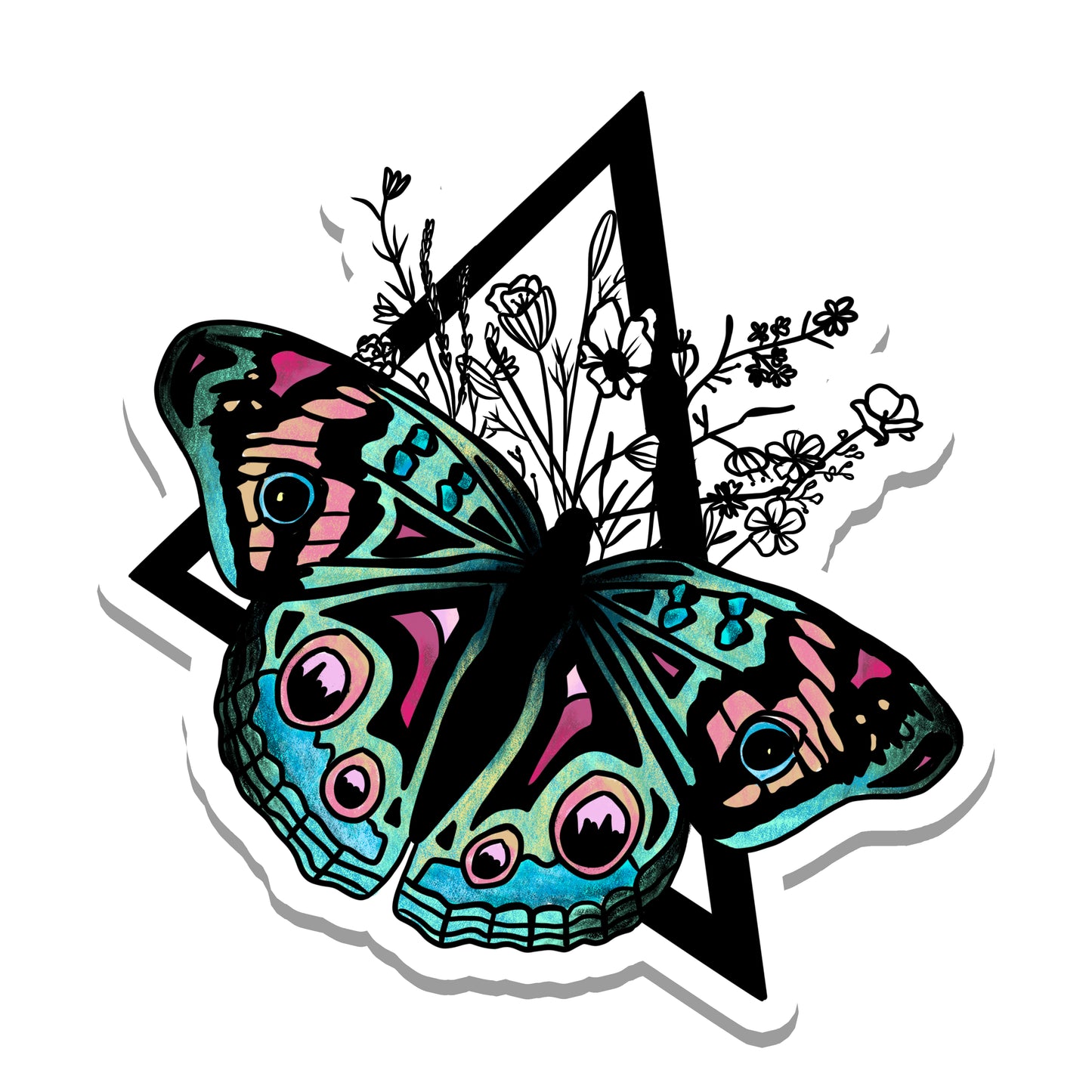 Cottagecore Butterfly Vinyl Sticker