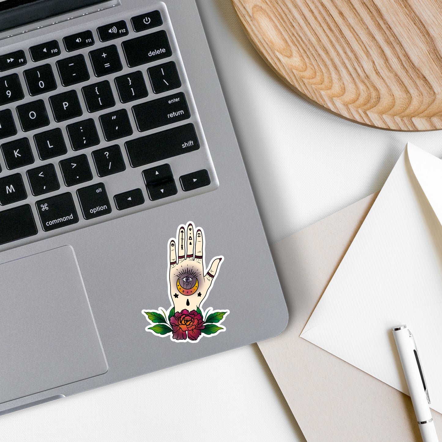 Tattoo Inspired Hamsa Hand Vinyl Sticker