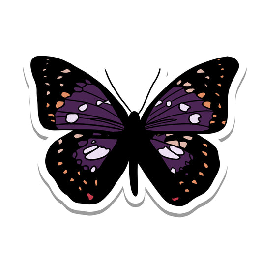 Purple Butterfly Vinyl Sticker