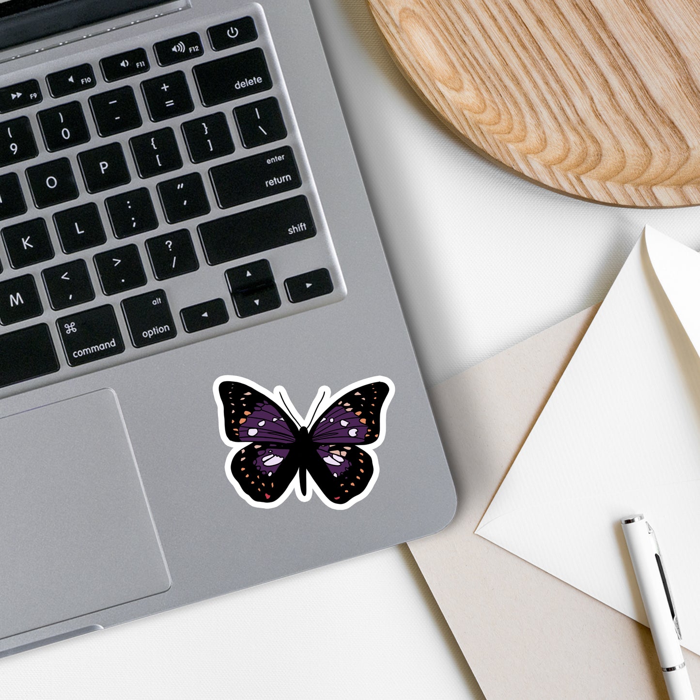 Purple Butterfly Vinyl Sticker