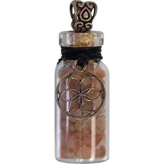 Seed of Life - Sunstone Gemstone Pendant - Arcana