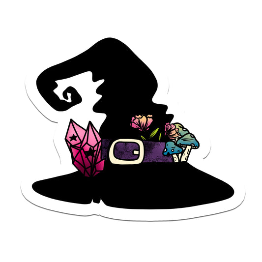 Crooked Witch Hat Vinyl Sticker