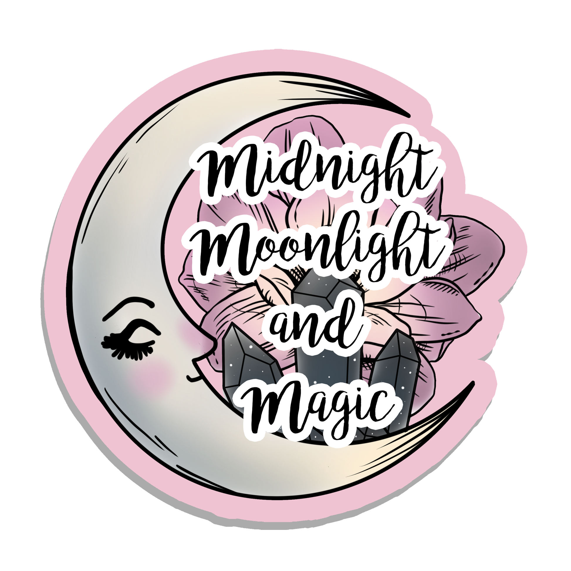 Midnight, Moonlight and Magic Witchy Vinyl Sticker - Arcana