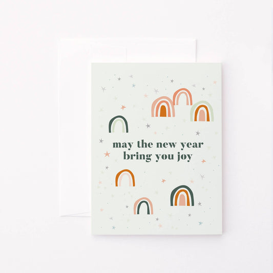 Rainbow New Year Greeting Card