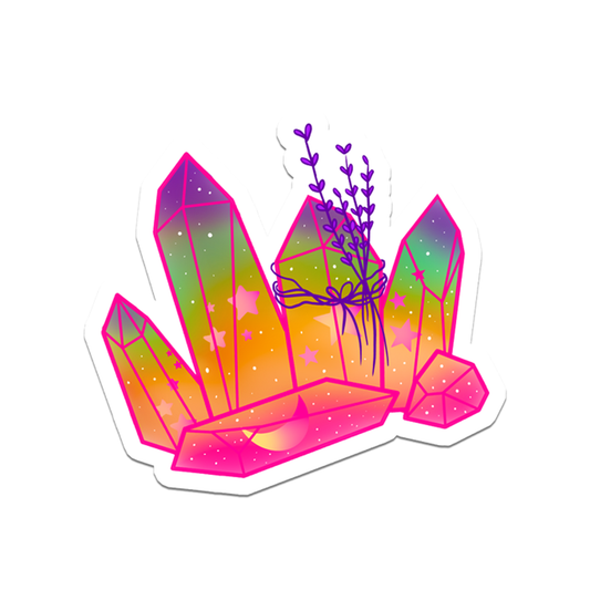 Rainbow Crystal Vinyl Sticker
