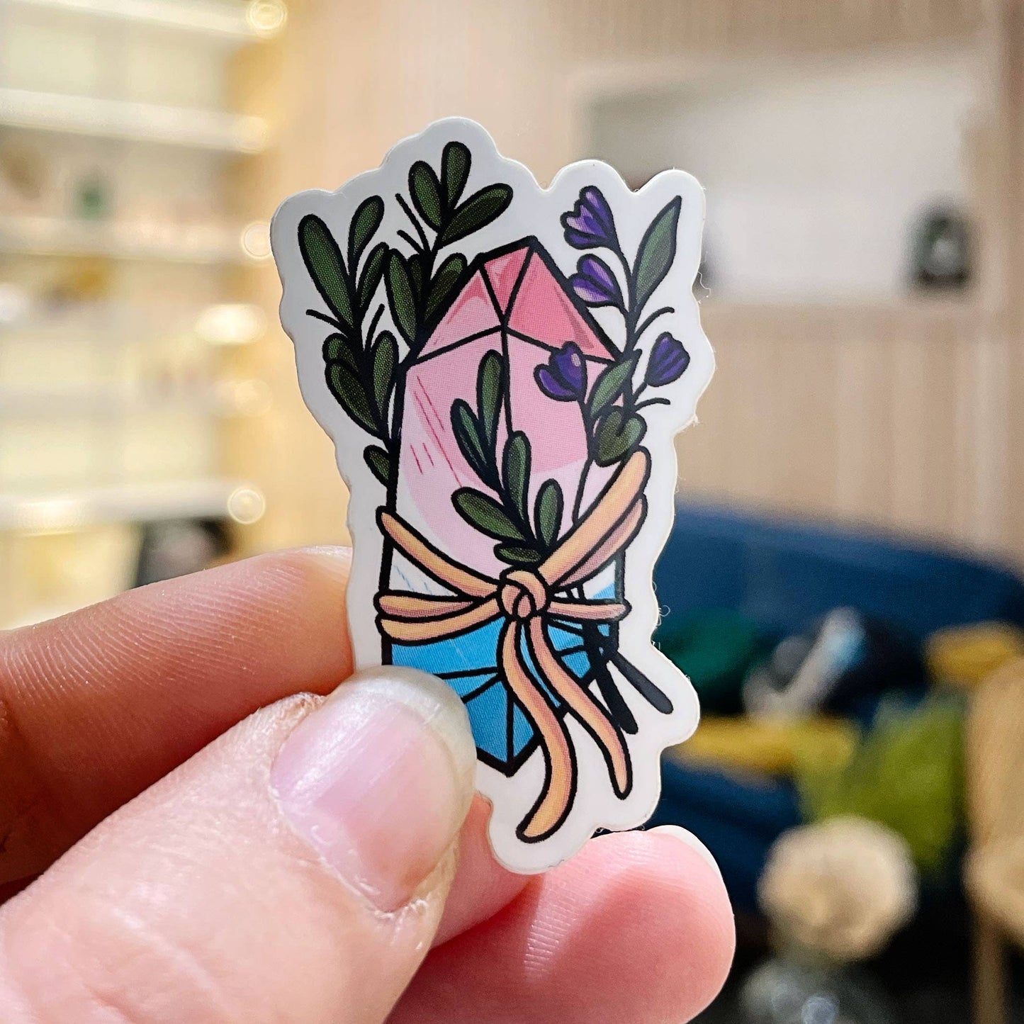 Trans Pride Crystal Sticker