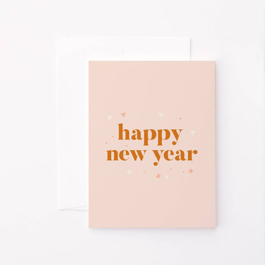 Starry New Year Greeting Card