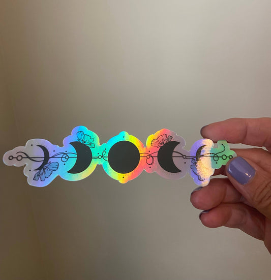 Moon Phase Holographic Sticker - Arcana