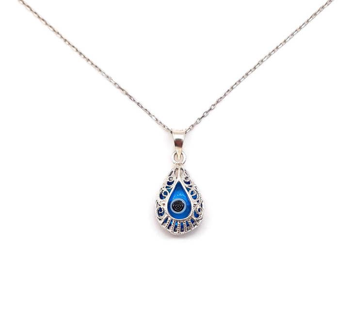 Ayin Harah Filigree Teardrop Pendant - Arcana